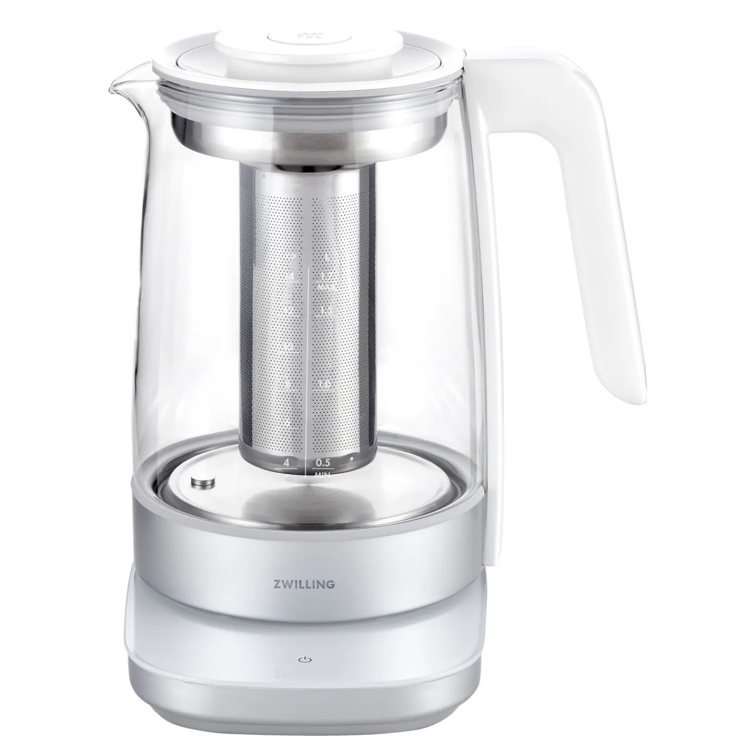 ZWILLING Théière-bouilloire électrique en verre, 1,7 l, Blanc Hot