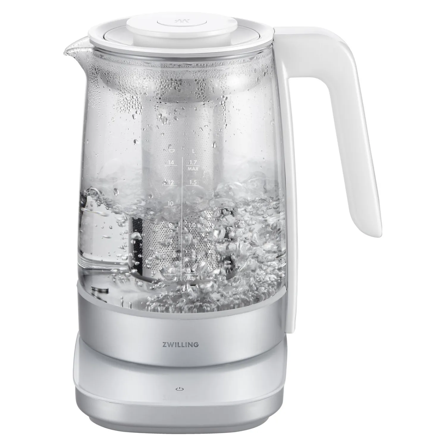 ZWILLING Théière-bouilloire électrique en verre, 1,7 l, Blanc Hot