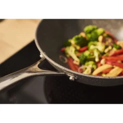 BALLARINI Wok, 30 cm, Aluminium, Revêtement antiadhésif en céramique renforcée en titane Hot