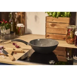 BALLARINI Wok, 28 cm, Aluminium, Revêtement antiadhésif en céramique New