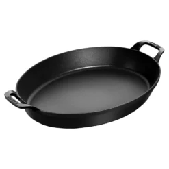 Staub 37 x 28 cm, Assiette chaude avec 2 poignées, Noir mat Online