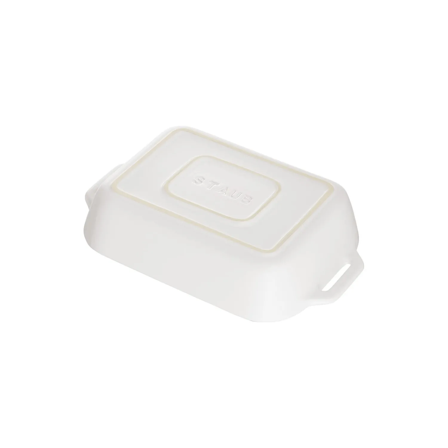 Staub 14 x 11 cm, Assiette chaude, Blanc Outlet