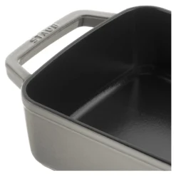 Staub 30 x 20 cm, Assiette chaude, Gris graphite Clearance