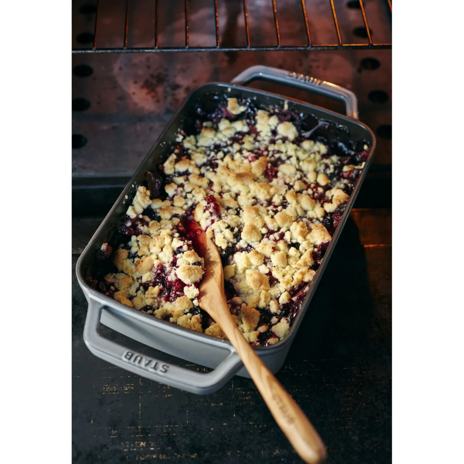 Staub 30 x 20 cm, Assiette chaude, Gris graphite Clearance