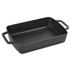Staub 30 x 20 cm, Assiette chaude, Noir mat Clearance