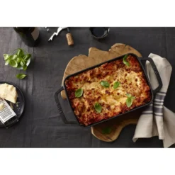 Staub 30 x 20 cm, Assiette chaude, Noir mat Clearance