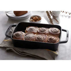 Staub 30 x 20 cm, Assiette chaude, Noir mat Clearance