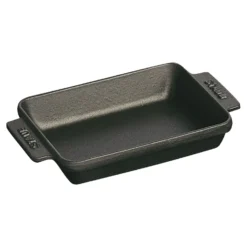 Staub 15 x 11 cm, Assiette chaude, Noir mat Best