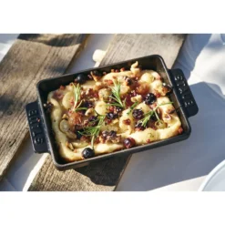 Staub 15 x 11 cm, Assiette chaude, Noir mat Best
